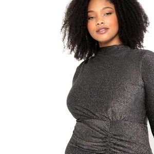 Eloquii Size 20 Long Sleeve Sparkle Gown